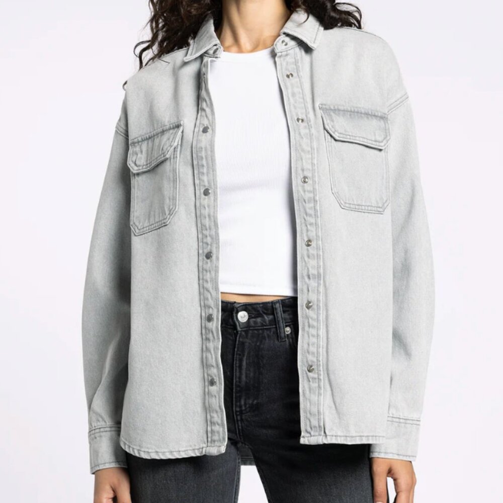Thread & Supply Denim-Look Knit Shirt
